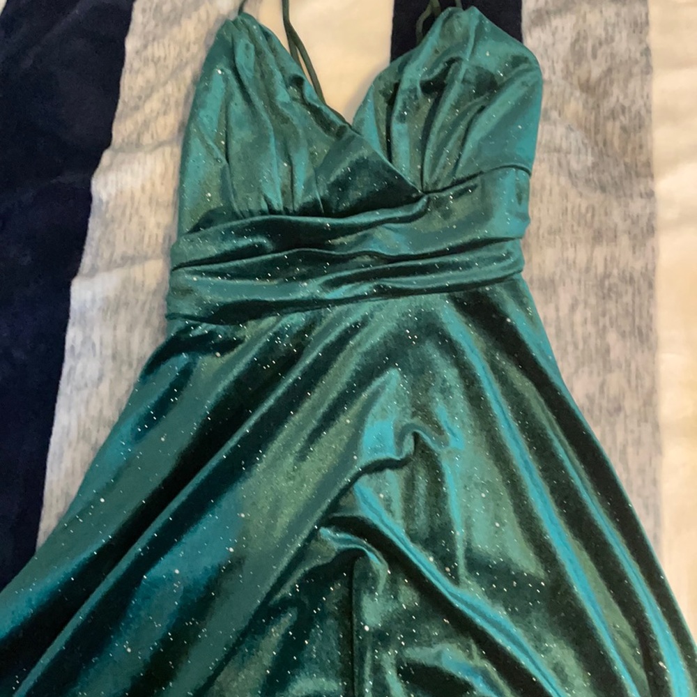 Dark green sparkly formal dress
